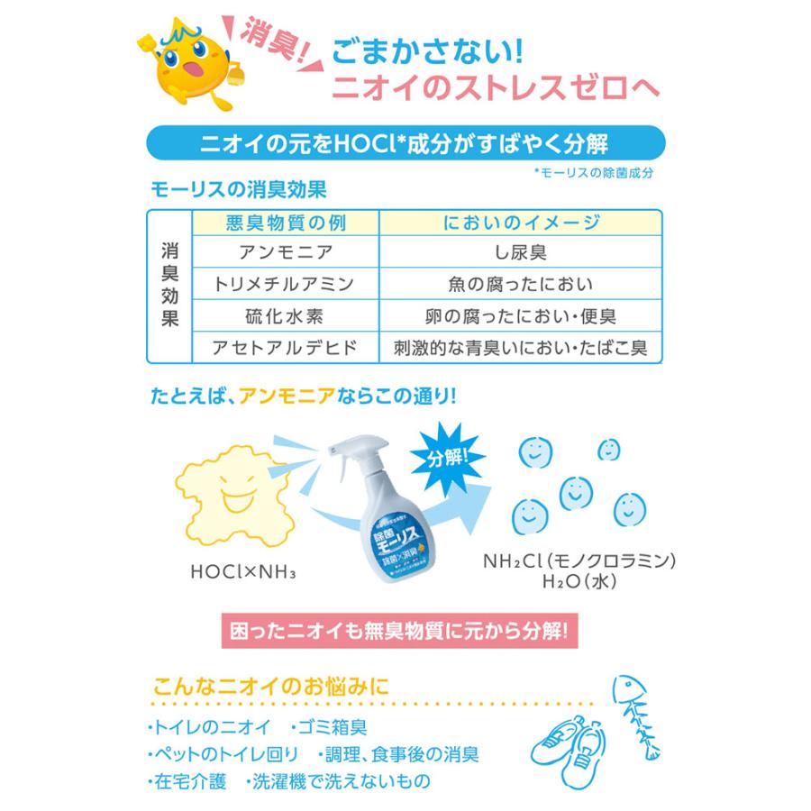 除菌モーリス 400ml  1箱24本 セット 次亜塩素酸水 除菌 ウィルス対策 除菌モーリス 弱酸性次亜塩素酸水 400mL × 24点 : シャイニングストア