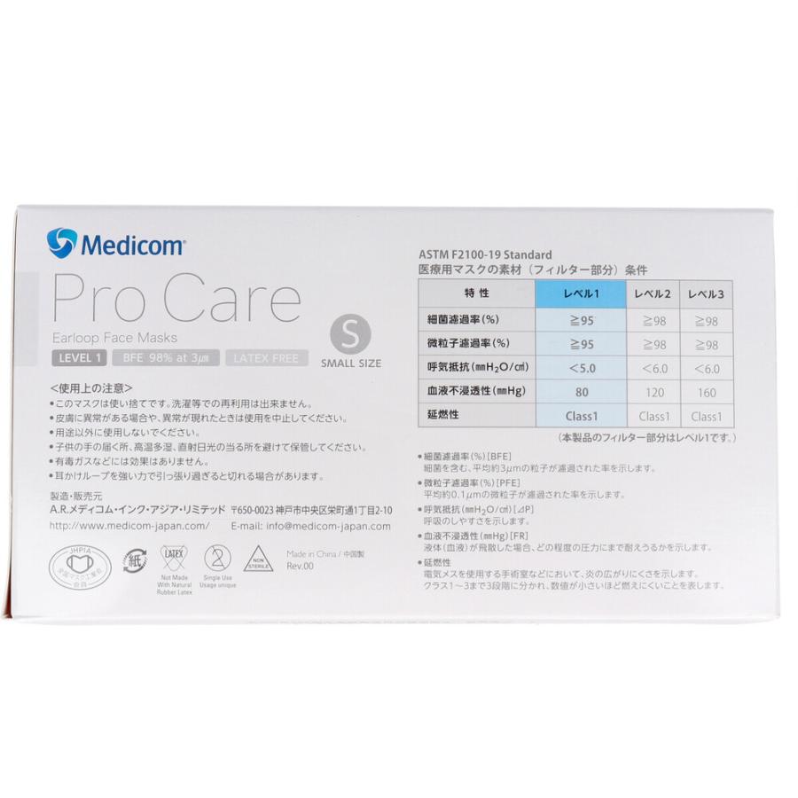 プロケア イヤーループマスク Sサイズ ホワイト 50枚入 × 40点_2