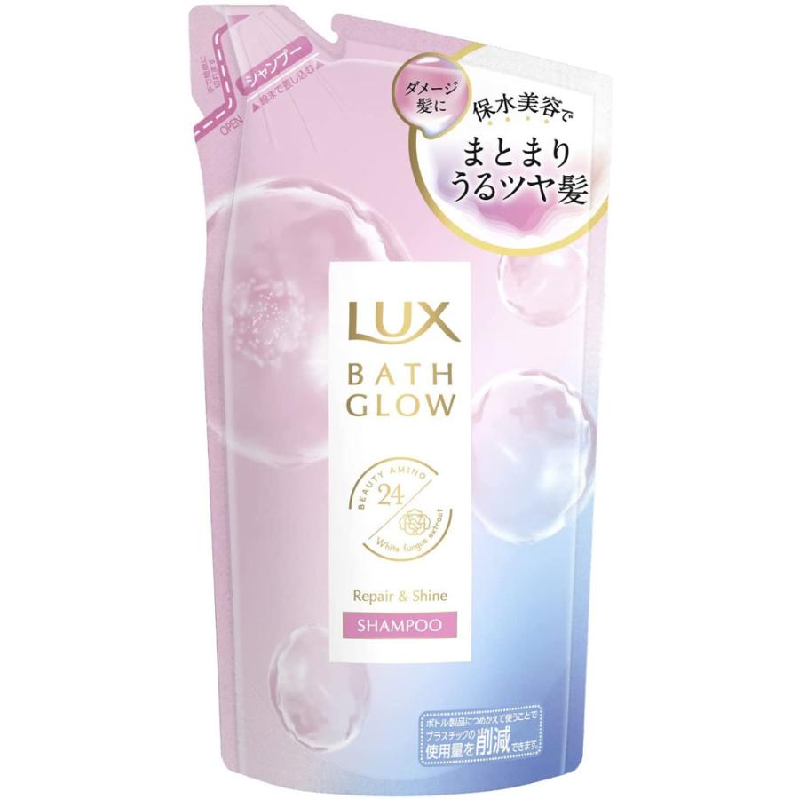 LUX バスグロウ リペア&シャイン　詰め替えまとめ売り ラックス バスグロウ リペア&シャイン シャンプー 詰替用 350g