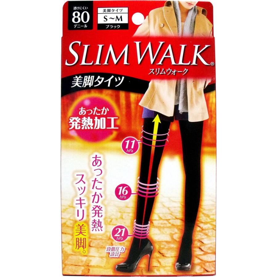スリムウォーク 美脚タイツ ブラック S-Mサイズ : シャイニングストア