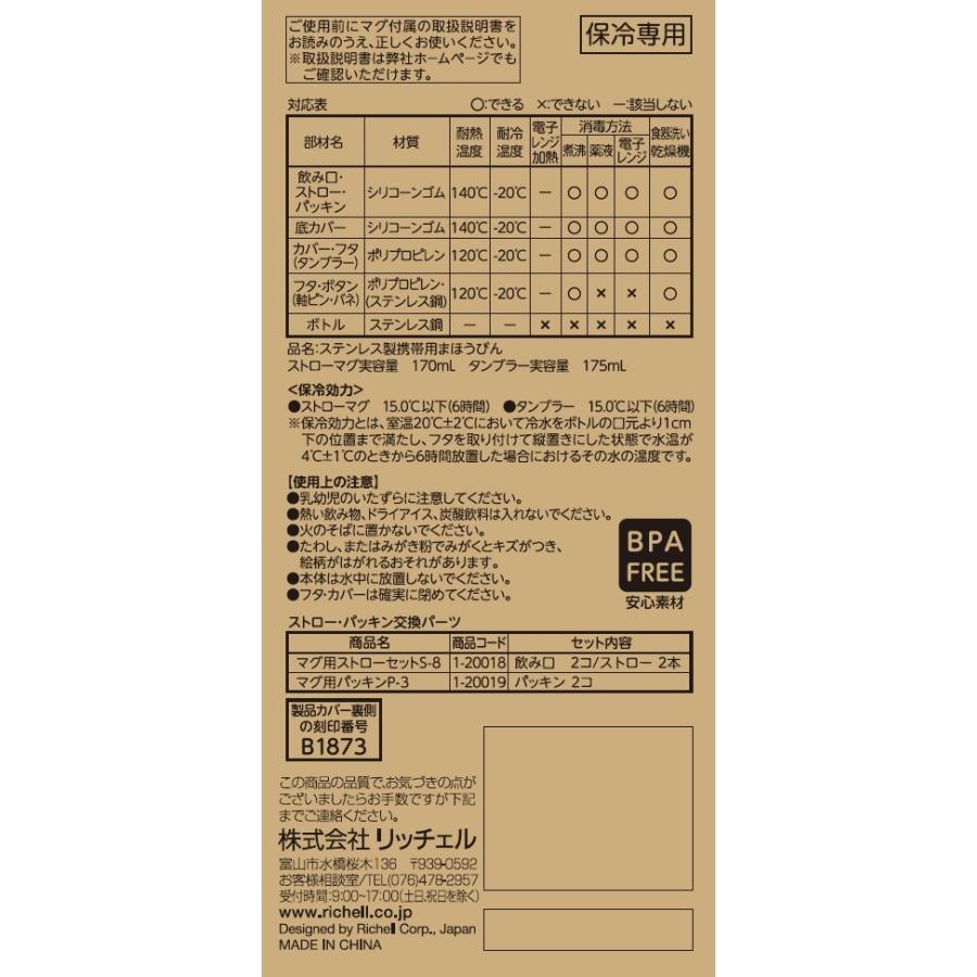 リッチェル 2WAYステンレススリムマグ 160 ブラック リッチェル 2WAYステンレススリムマグ 160 ブラック