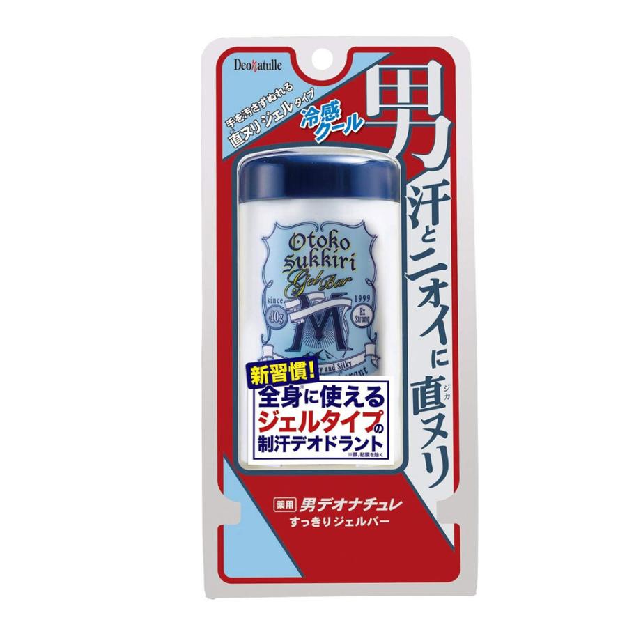 デオナチュレ 男すっきりジェルバー 40g 　4個セット　新品 薬用 デオナチュレ 男 すっきりジェルバー ワキ用 ジェルタイプ 40g
