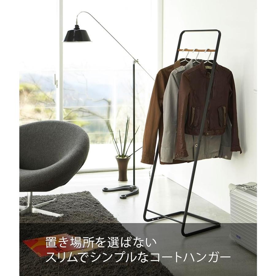 山崎実業 コートハンガーKD ブラック 約W40×D40×H140cm タワー 7672