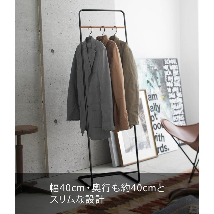 山崎実業 コートハンガーKD ブラック 約W40×D40×H140cm タワー 7672