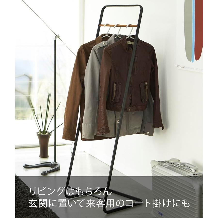 山崎実業 コートハンガーKD ブラック 約W40×D40×H140cm タワー 7672
