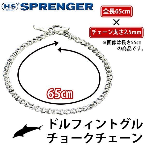 ドルフィントグルチョークチェーン Herm Sprenger ハームスプレンガー 65cm×2.5mm｜shiningstore-life｜02