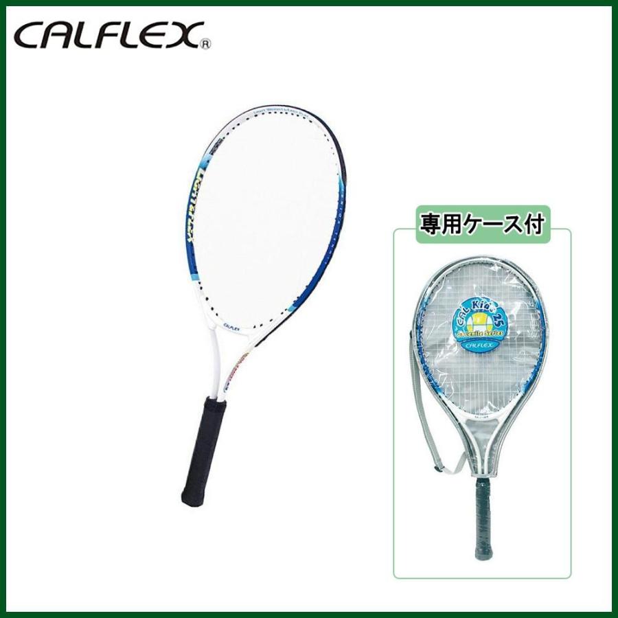 CALFLEX カルフレックス 硬式 ジュニア用 テニスラケット 専用ケース付 ホワイト×ブルー CAL-25-III｜shiningstore-life｜02