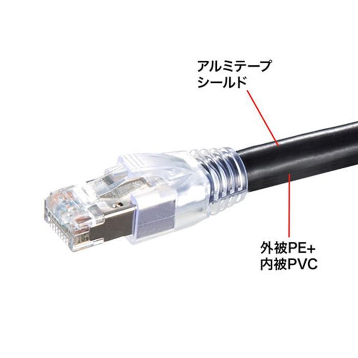 通販サイト東京 カテゴリ6A屋外用LANケーブル KB-T6AAD-30BK