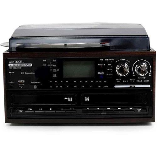 WINTECH スピーカー搭載ダブルCD(書込対応)マルチオーディオプレーヤー