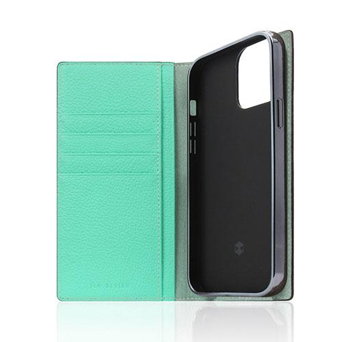 SLG Design Neon Full Grain Leather Diary Case for iPhone 13 Pro 手帳型ケース ティール SD22123i13PTL｜shiningstore-life｜04