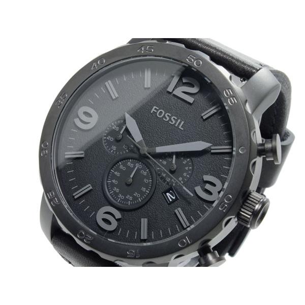 腕時計 メンズ フォッシル Fossil クロノグラフ メンズ 腕時計 Jr1354 ブラック ステンレス ケース レザー ベルト Mt Wq シャイニングストア生活館 通販 Yahoo ショッピング