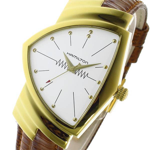 春先取りの ホワイト/ゴールド H24301511 腕時計 メンズ クオーツ ベンチュラ HAMILTON ハミルトン メンズ腕時計 腕時計 ホワイト レザー(ベルト) ステンレス(ケース) 腕時計