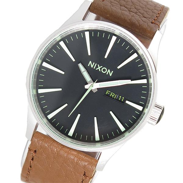 【2021A/W新作★送料無料】 腕時計 メンズ腕時計 ニクソン NIXON セントリーレザー SENTRY LEATHER クオーツ メンズ 腕時計 A105-1037 ブラック ブラック 腕時計