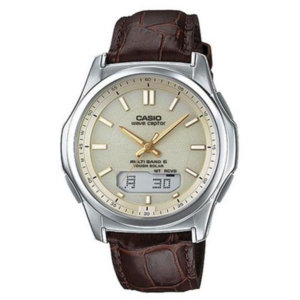 注目ブランド 腕時計 メンズ カシオ ウェーブセプター 電波ソーラー アナデジ クオーツ メンズ クロノ 腕時計 Wva M630l 9ajf ゴールド ゴールド 特売 Off Field Com