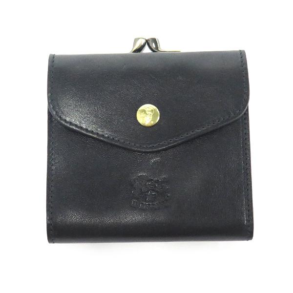 送料関税無料 Bisonte Il イルビゾンテ 財布 雑 レディース メンズ Bisonte Il イルビゾンテ 二つ折り財布 二つ折り財布 カラー ブラック カード入れ 6 札入れ 2 がま口小銭入れ 1 レザー ブラック 153 P C0423 レディース メンズ 財布