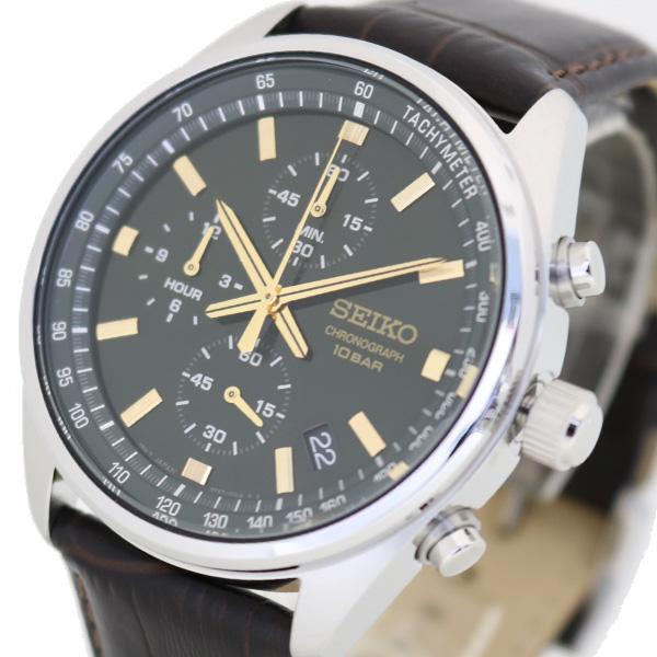 安いそれに目立つ 腕時計 セイコー Seiko 腕時計 メンズ Ssb385p1 クロノグラフ クォーツ ダークグリーン ダークブラウン ステンレス ケース レザー ベルト 残りわずか World Of Heating De