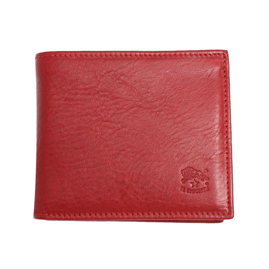 超格安価格 BISONTE IL イルビゾンテ 財布 二つ折り財布 レザー レッド RED C0487-MP-245 SBW007-PV0005-RE155 二つ折り財布