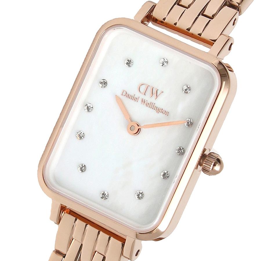 ダニエルウェリントン DANIEL WELLINGTON Quadro Lumine 5-Link Melrose DW00100620 腕時計 マザーオブパールホワイト クオーツ｜shiningstore-life｜02