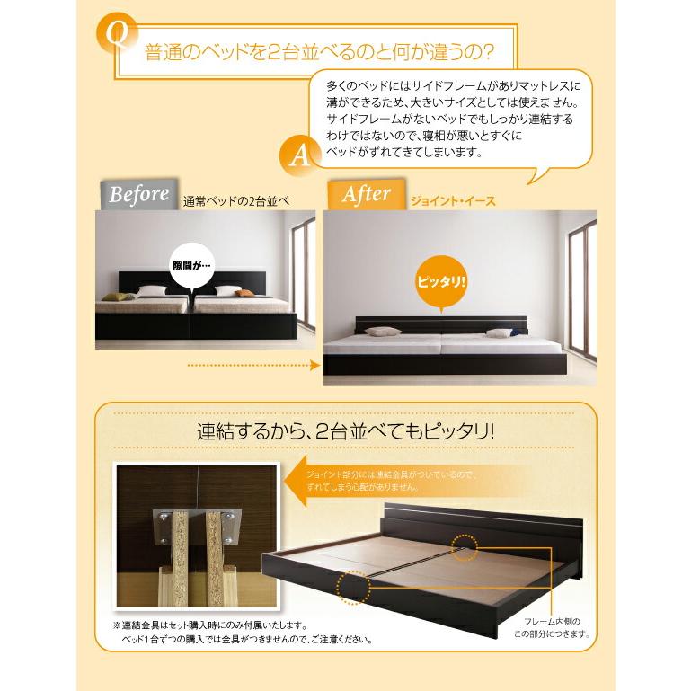 親子で寝られる・将来分割できる連結ベッド ポケットコイルマットレス付き ワイドK280_5