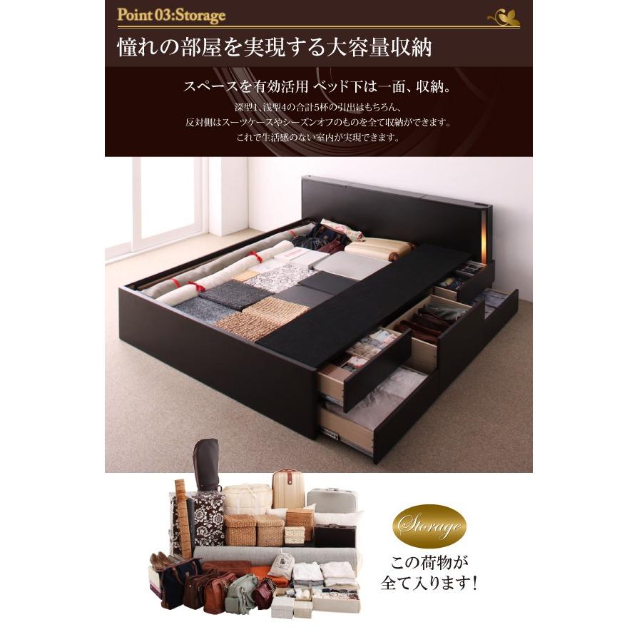 【訳あり品】 送料無料 モダンデザイン・大型サイズチェストベッド Grandluna グランルーナ 羊毛入りデュラテクノマットレス付き クイーン(Q×1） 【HOV1495238559】(54031円)