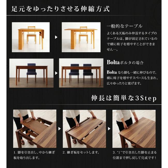 ダイニングセット 4人 ダイニングテーブル 伸縮 伸縮テーブル カバーリング カバー モダンテイスト 5点セット(テーブル+チェア4脚) 幅120-180