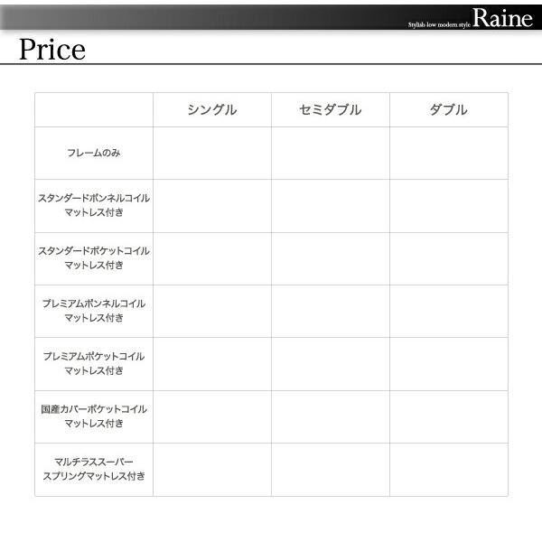 モダンライト・コンセント付きローベッド プレミアムボンネルコイルマットレス付き ダブル