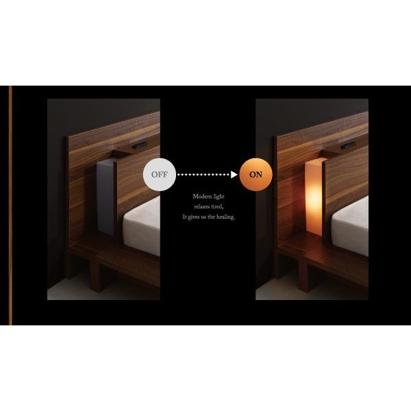 ★レア物 新品未開封 ベッドフレーム ベッド セミダブル マットレス付き モダンライト コンセント付きローベッド マルチラススーパースプリングマットレス付き セミダブル 【FKP1105591621】(39951円)