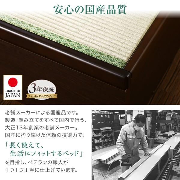 【最終値下げ】 ベッドフレーム 畳ベッド セミダブル くつろぎの和空間をつくる日本製大容量収納ガス圧式跳ね上げ畳ベッド 中国産畳 セミダブル 深さグランド 【EIM1208039419】(43653円)