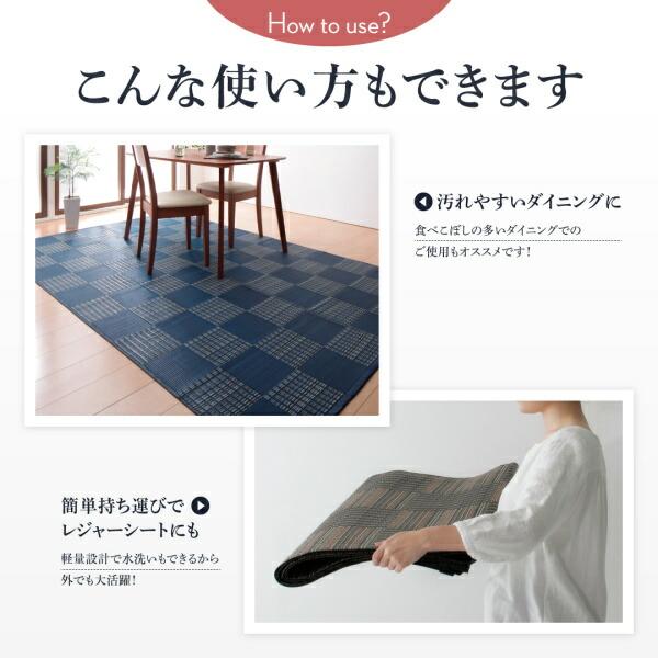 洗える ラグ カーペット 日本製 PP ポリプロピレン アトピー ダイニング ダイニングラグ キャンプ アウトドア 和モダン 江戸間10畳(435×352cm)_12