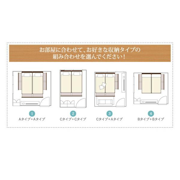 お客様組立 大容量収納ファミリーチェストベッド 薄型プレミアムボンネルコイルマットレス付き B+C ワイドK200_12