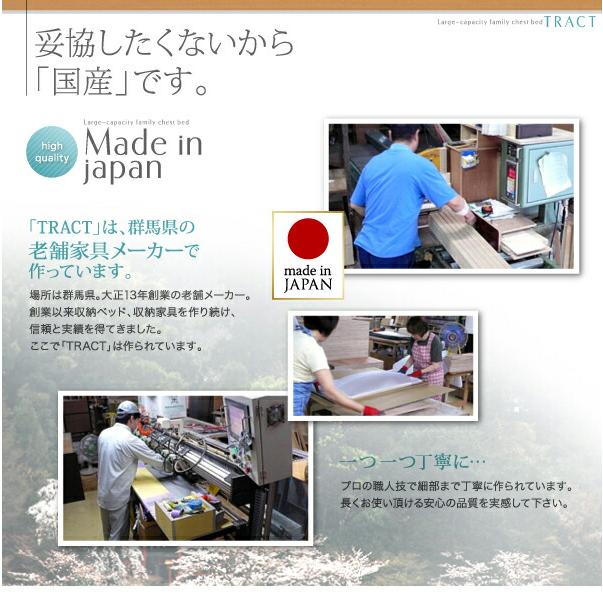 お客様組立 大容量収納ファミリーチェストベッド 薄型プレミアムボンネルコイルマットレス付き B+C ワイドK200_18