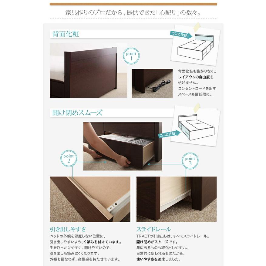 お客様組立 大容量収納ファミリーチェストベッド 薄型プレミアムボンネルコイルマットレス付き B+C ワイドK200_19