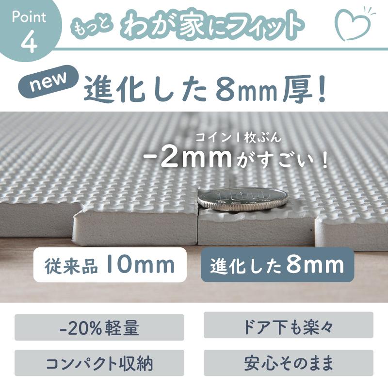 ジョイントマット 大理石調 モルタル ジョイント マット 大判 おしゃれ 45cm タイル カーペット ラグ 石目調 防音 床暖房対応 抗菌 防臭 洗える 6畳 8mm 48枚_13