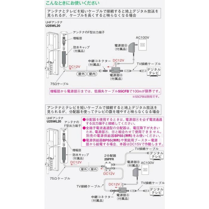 マスプロ電工 家庭用 UHFラインブースター UB18L-P｜shiningstore-next｜05