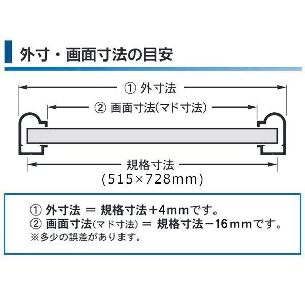 ARTE(アルテ) アルミフレーム スタンダードシリーズ シェイプ B2(515×728mm) ブラック SH-B2-BK｜shiningstore-next｜05