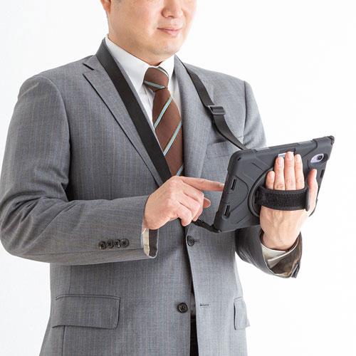 サンワサプライ iPad mini耐衝撃ケース(ハンドル、スタンド、ショルダーベルト付き) PDA-IPAD1817BK｜shiningstore-next｜05