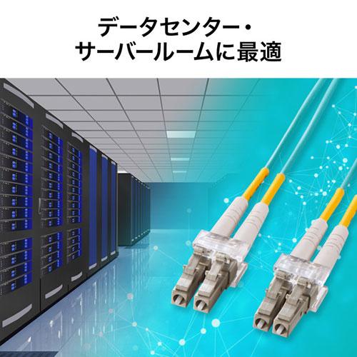 サンワサプライ メガネ型光ファイバケーブル(マルチ50μmOM3 LC×2-LC×2 2m) HKB-OM3LCLC-02N｜shiningstore-next｜05