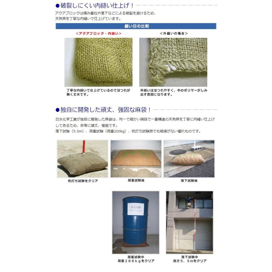 日水化学工業 防災用品 吸水性土のう 「アクアブロック」 NXシリーズ 使い捨て版(真水対応) NX-15 20枚入り｜shiningstore-next｜05