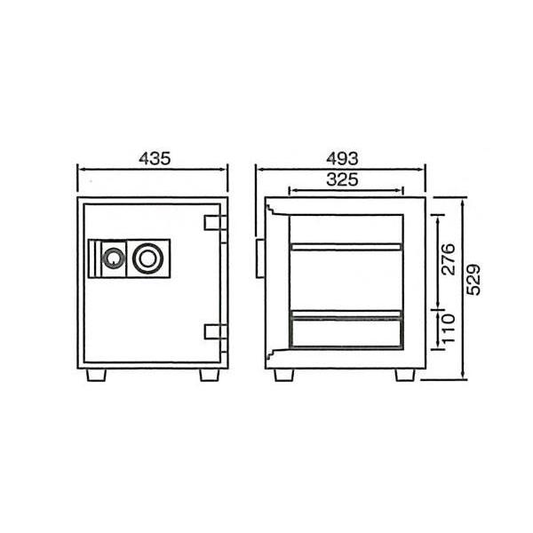 ダイヤセーフ 家庭用耐火金庫 ダイヤルロック(ダイヤルタイプ) D52-DX｜shiningstore-next｜04