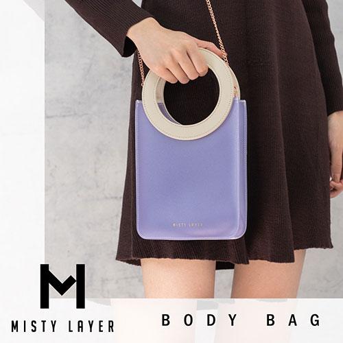 MISTY LAYER ボディバッグ ミストをまとうような柔らかい透け感と上品な風合い バイオレット MLBb-VL｜shiningstore-next｜03