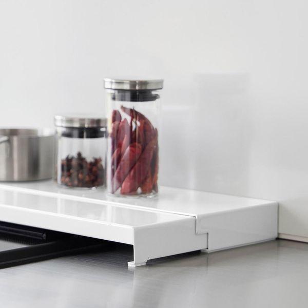 tower 奥行伸縮排気口カバー タワー ７５ｃｍコンロ用 ホワイト | 山崎実業 | 05