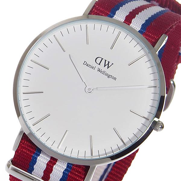 初回限定お試し価格 クラシック 腕時計 Wellington Daniel エクセター ホワイト ブルー レッド ホワイト 0212dw シルバー 40 Exeter Classic 腕時計 ダニエルウェリントン メンズ腕時計 腕時計 メ ウォッチ メンズ腕時計