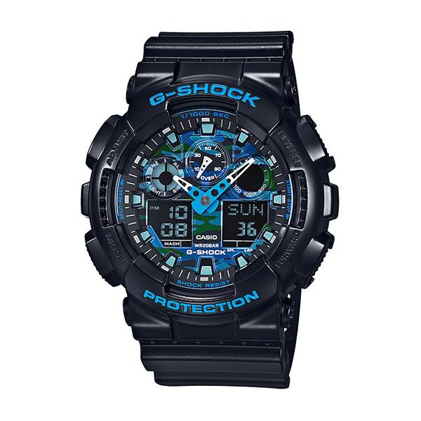 カシオ CASIO Gショック G-SHOCK メンズ 腕時計 GA-100CB-1AJF ブルーカモ 国内正規 ブルー｜shiningstore-next｜03