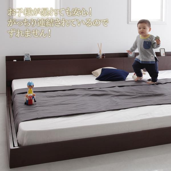 【正規販売店】 ベッドフレーム フロアベッド マットレス付き スーパーワイドキングサイズ 大型モダンフロアベッド 国産カバーポケットコイルマットレス付き ワイドK200 【B1086353985】(39257円)