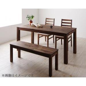 ダイニングセット（テーブル&ベンチ チェア） 総無垢材ダイニング 4人