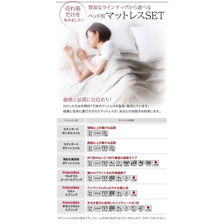 【正規品】 ベッドフレーム 収納ベッド セミダブル マットレス付き 長く使える棚 コンセント付国産頑丈2杯収納ベッド 薄型抗菌国産ポケットコイルマットレス付き セミダブル 【9976052798】(36050円)