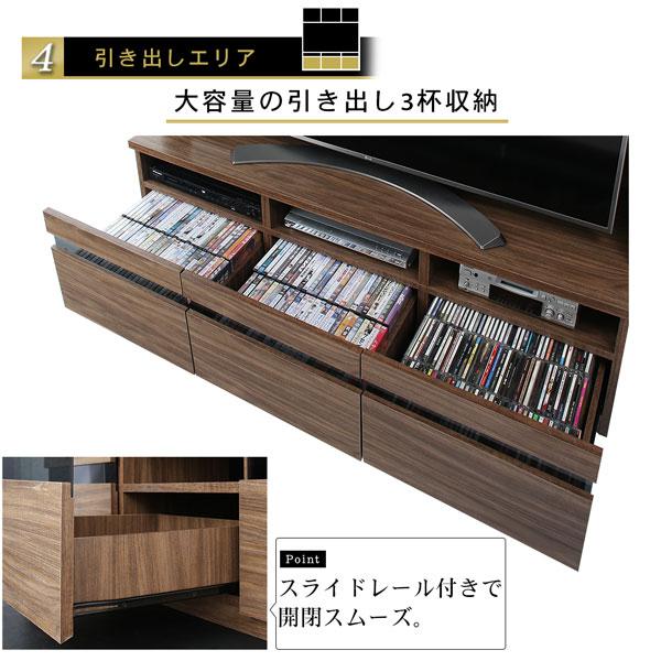 ハイタイプテレビボードシリーズ 3点セット(テレビボード+キャビネット