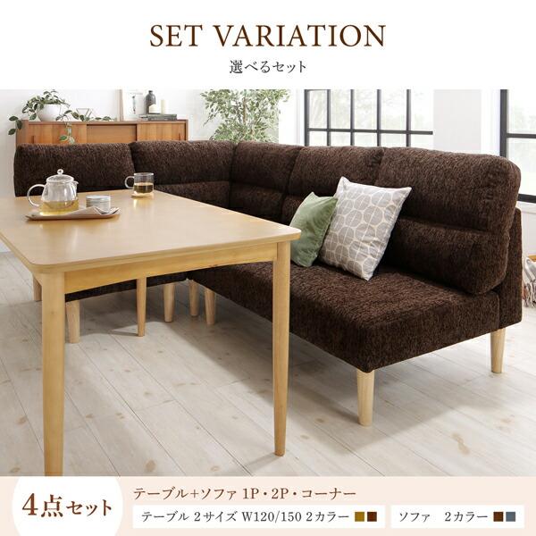 ダイニング ハイバックソファダイニングシリーズ 3点セット(2Pソファ1