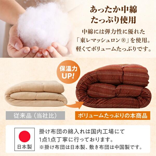 ギャッベ柄グラデーションデザインこたつ布団 掛布団\u0026ラグ2点セット 6尺長方形(90×180cm)天板対応の画像