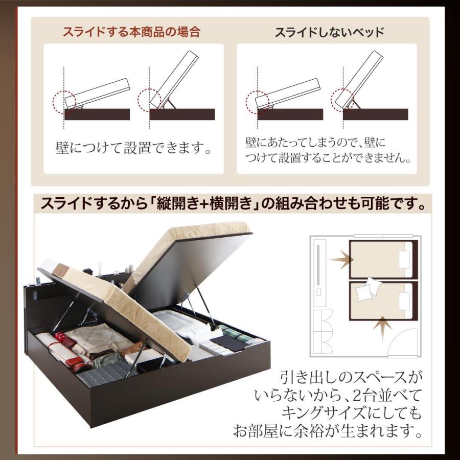 日本初の公式 収納付きベッド シングルベッド セミダブルベッド 収納 収納付き マルチラススーパースプリングマットレス付き 横開き シングル 深さレギュラー 組立設置付